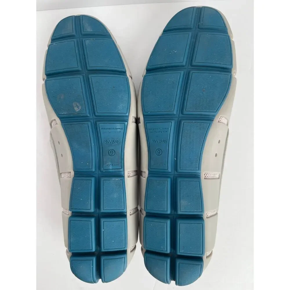 SWIMS Gray Knit Breathable Water Resistant Slip On Boat Driving Loafers Size 9